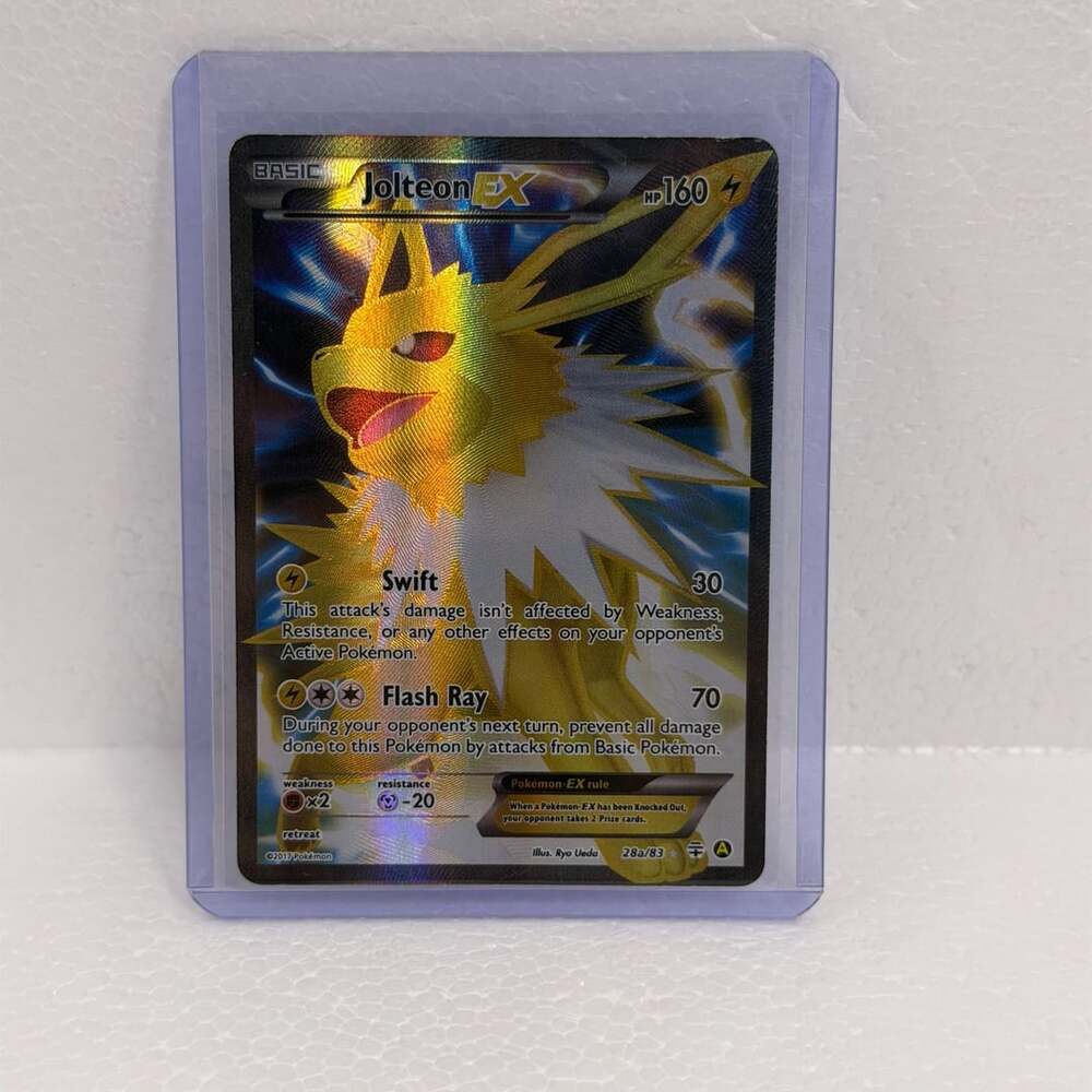 Pokemon Jolteon EX 28a/83 Full Art Promo Holo Trading Card